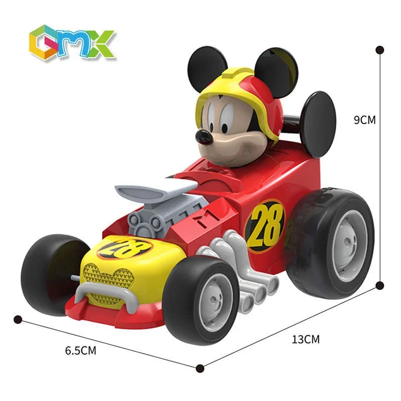 13cm Disney Mickey Mouse Inertial Car Minnie Donald Duck Daisy Goofy Pull Back Car Simulation Model Kids Interest Training Toys