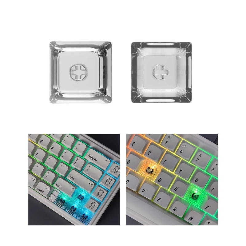 1U Transparent XDA Keycaps for Gamng Mechanical Keyboard 1U 1.4mm Thickness Enhances Your Typing Experiences 8-1000PCS