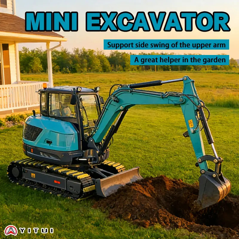 Fuerte capacidad de rodamiento 1,8 toneladas 2 toneladas Mini excavadora Fuerte motor Euro 5 Miniexcavadora estándar personalizada