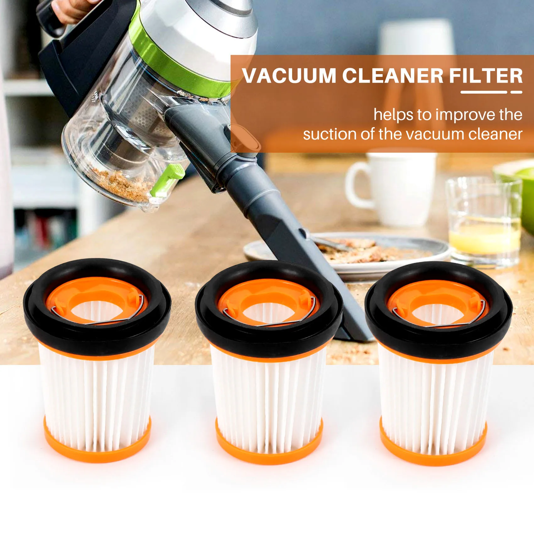 

A68M-3Pcs Filters For Shark W1 Cordless Handheld Vacuum Wv200 Wv201 Wv205 Parts