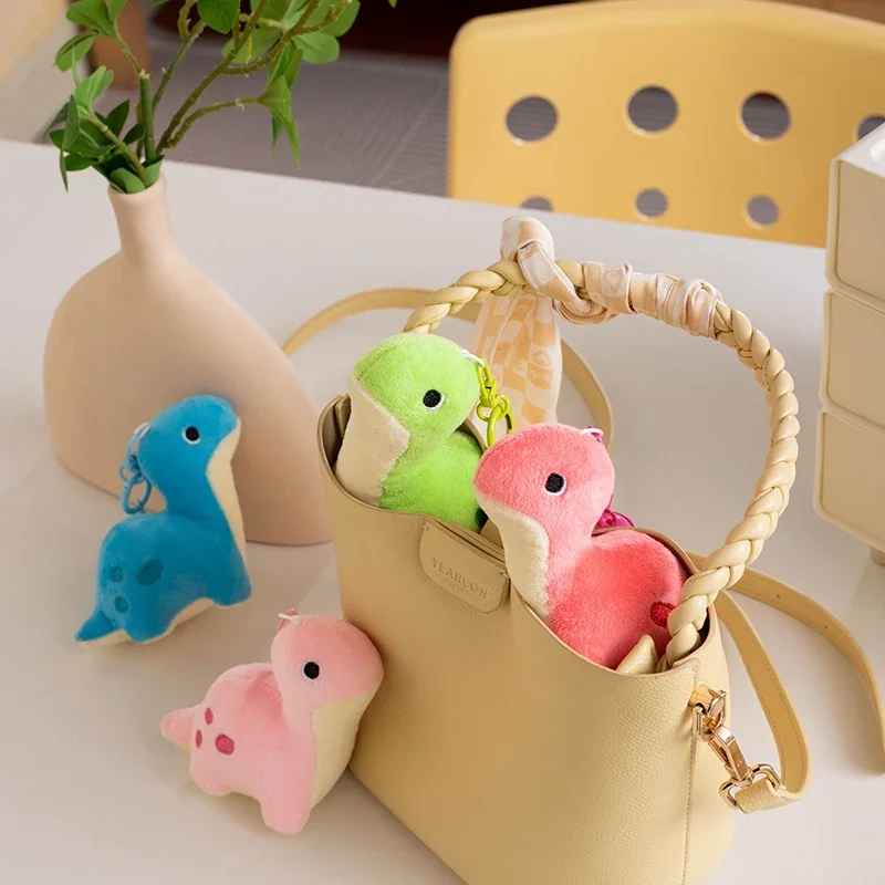 8 colori dinosauro morbido ciondolo regalo peluche peluche Kawaii Dino peluche simpatico giocattolo peluche Kawaii portachiavi zaino Decor