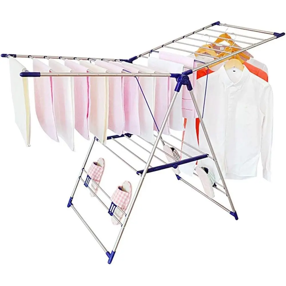 

Портативная сушилка для белья для балкона - нержавеющая сталь, синяя, 52.4 x 23.6 x 37.4