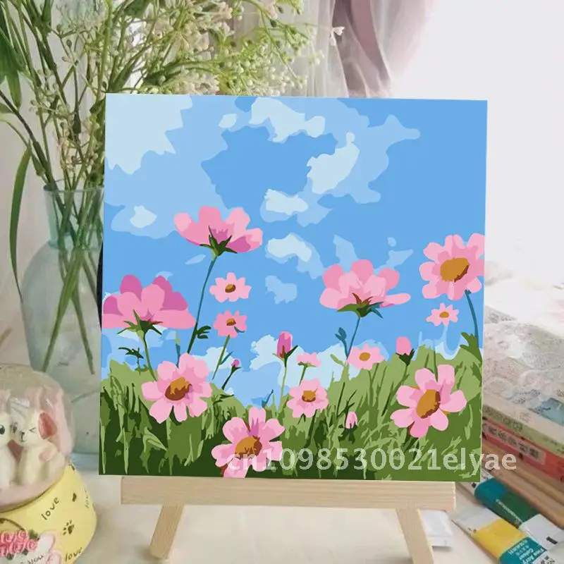 

DIY Digital Oil Painting Color Filling Children's Cartoon Cure Handmade Color Filling Landscape Oil Painting Decorative Painting