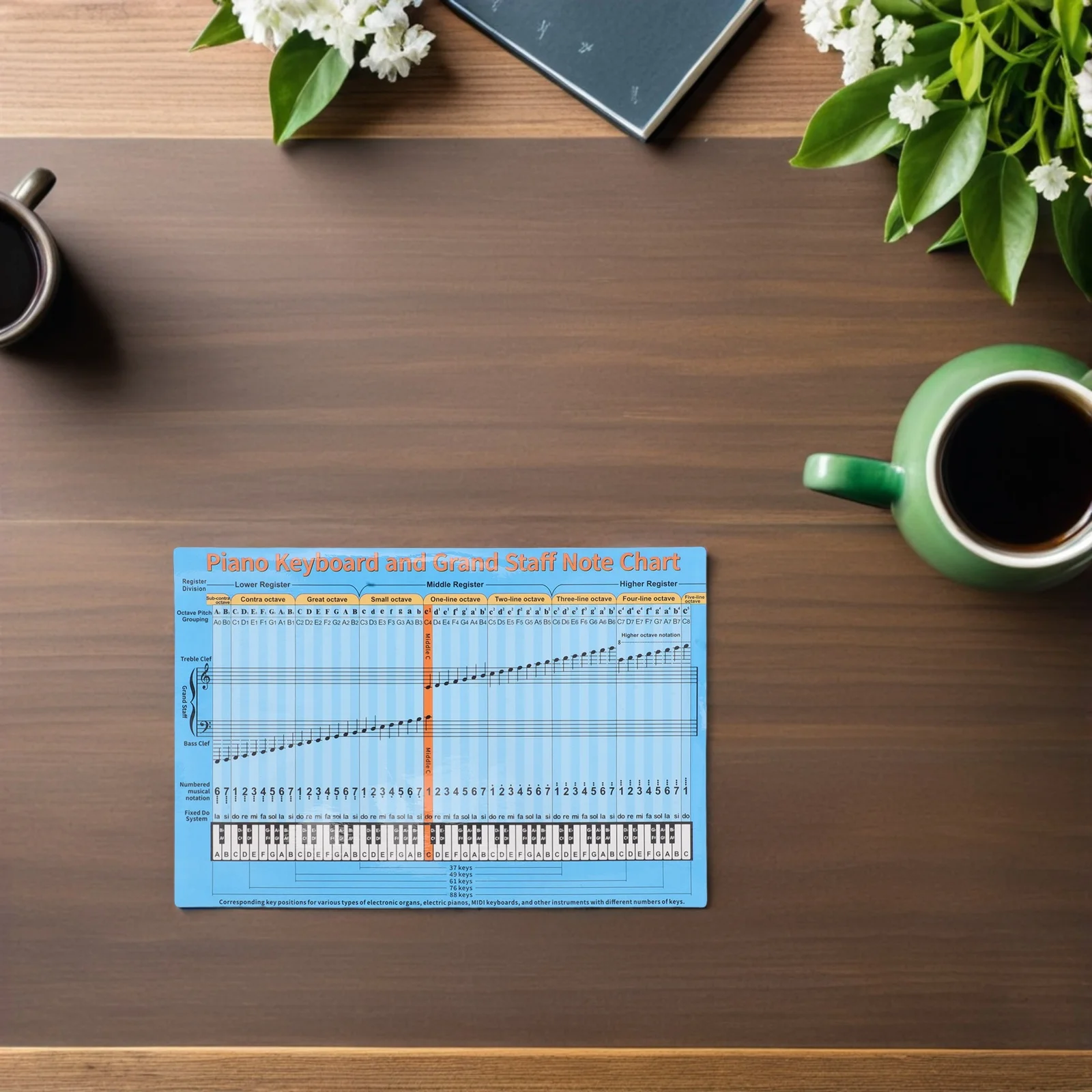 

5 Pcs Keyboard Piano Learning Assistance Accessories Staff Adhesive Sticker Color Stickers Music Notes Name Tag Child