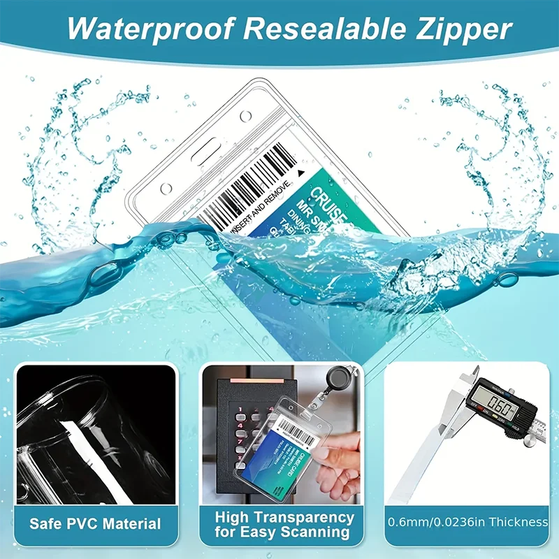 مجموعة بكرة شارة سوداء قابلة للسحب مع مشبك جراد البحر وحامل بطاقات PVC مقاوم للماء، حبل متين، لمعرف العمل وبطاقات الاسم