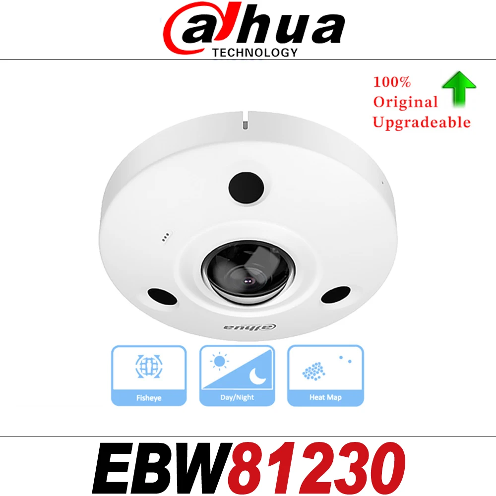 Dahua Original IPC-EBW81230 12MP Panoramic POE Network 10MIR Fisheye IP Camera microfono integrato Slot SD Tripwire intrusione IP67 IK10