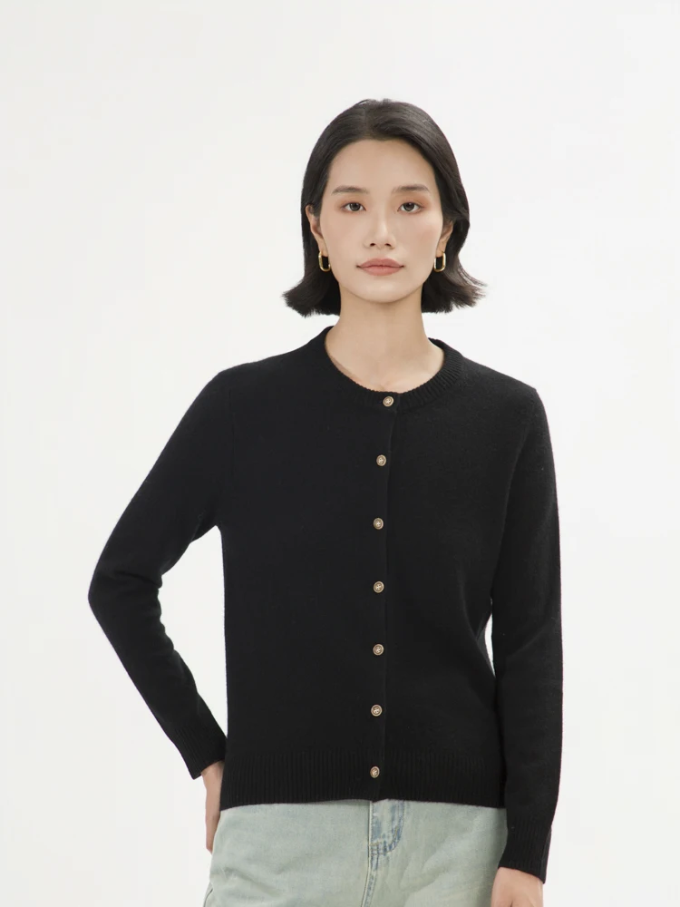 دافئ دافئ ربيع الخريف سترة الملابس النسائية 100% سترة الكشمير لينة الكورية الإناث طويلة الأكمام التنقل معطف محبوك