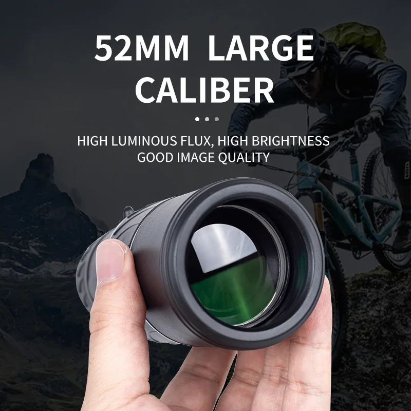 16*52 66M/8000M Monocular Telescope Portable Waterproof  With Tripod And Phone Clip High Quality Take Photo for Camping