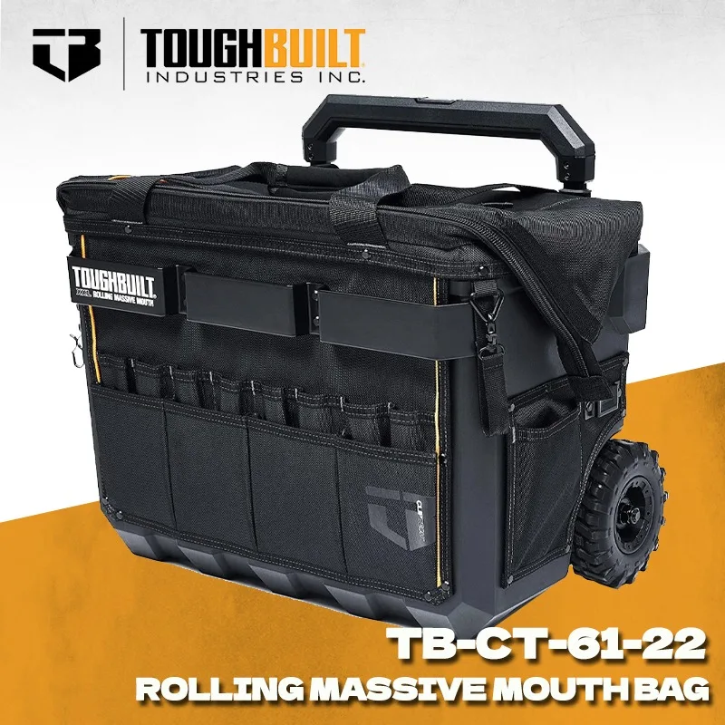 TOUGHBUILT TB-CT-61-22 Pull rod Tugboat Bag Waterproof Hard Bottom 45 Degree Large Opening Multi functional Storage Luggage