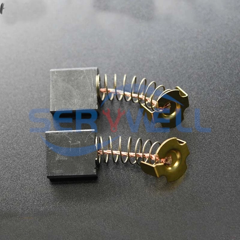4pcs D374 High-carbon Material 6x19x22mmDC Motor Electric Replacement Power Tool Spring Carbon Brush