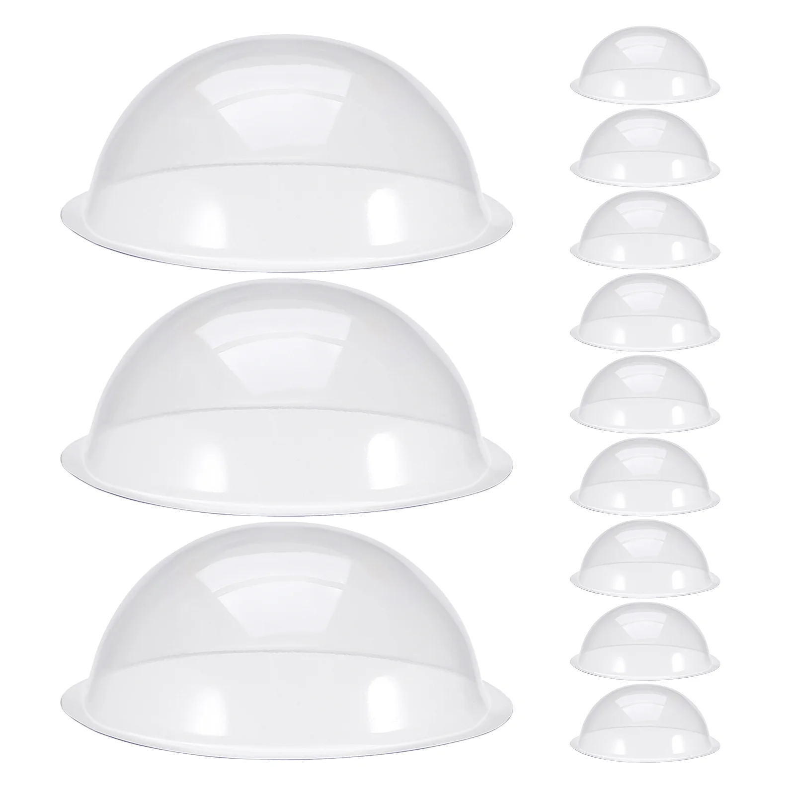 

12Pcs DIY Snow Globe Dome Accessories Clear Plastic Hemispheres for Holiday Craft Projects Christmas Decoration Fillable