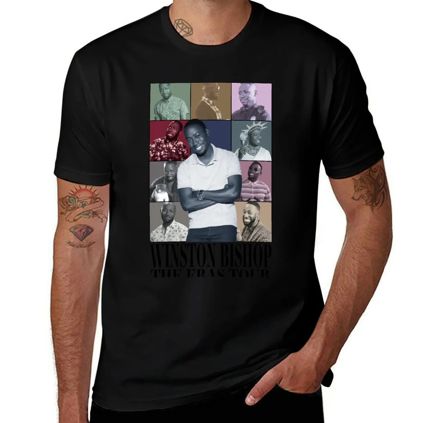 In my Winston Bishop Era T-Shirt Vintage Print Crew Neck Tee