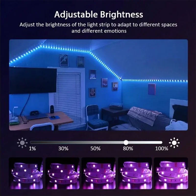 Led Strip Light Bluetooth APP 5050 USB RGB 24key Infrared Intelligence Control LED Tape Flexible Ribbon 5V Diode TV Backlight