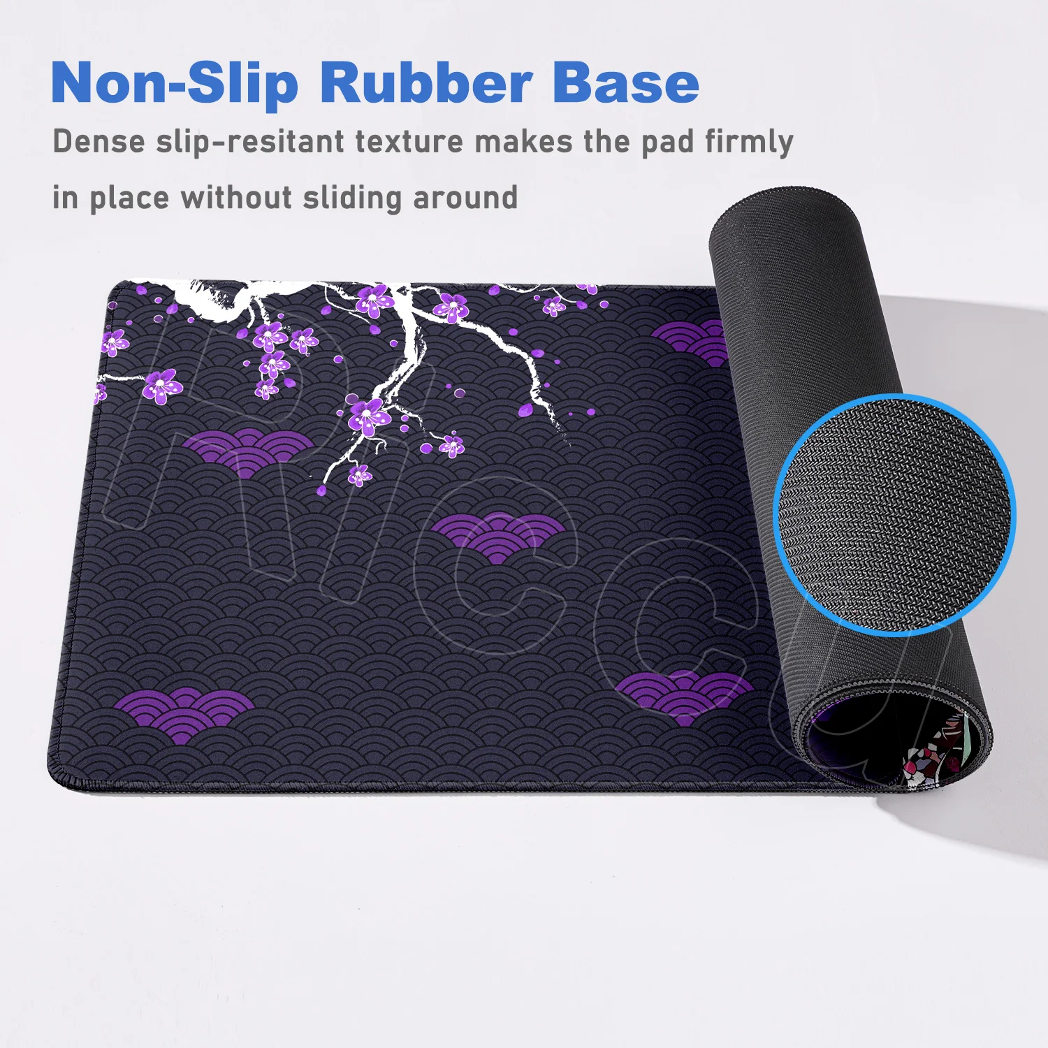 Новый японский игровой коврик для мыши Sakura, милый фиолетовый настольный коврик для девочек, Xxl, компьютерный офисный ковер, аксессуары для геймеров, коврик для мыши с вишневым цветком