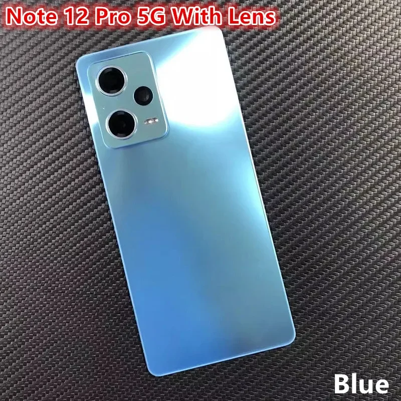 Note12Pro 5G Osłona tylnego panelu baterii do Xiaomi Redmi Note 12 Pro 5G Obudowa tylna Wymiana części zamiennych + obiektyw aparatu — zdjęcie produktu 5