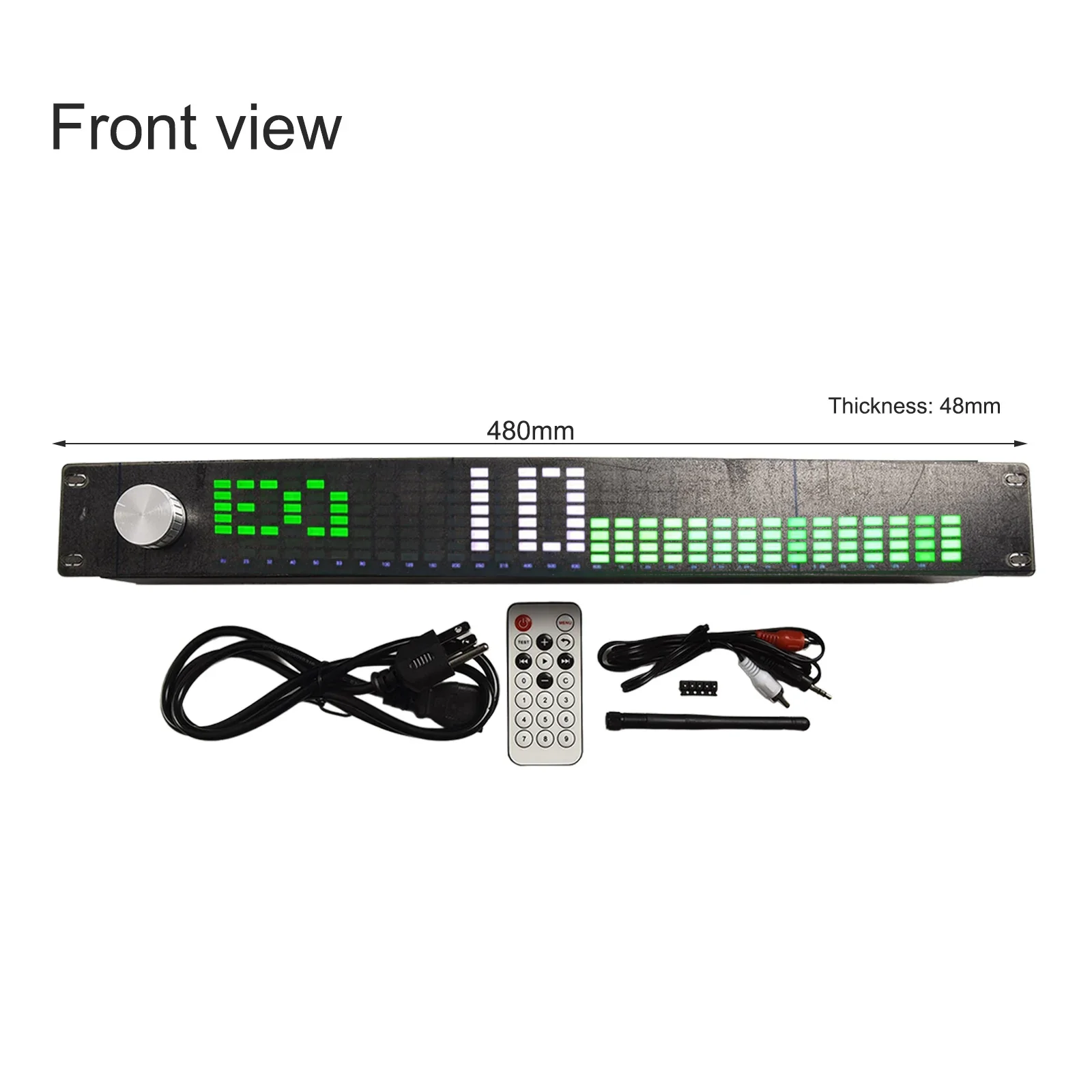 

31-Bands Equalizer Dual Channel Music Spectrum Display Professional 15-Bands 480 X 58 X 48 Mm With Remote Control