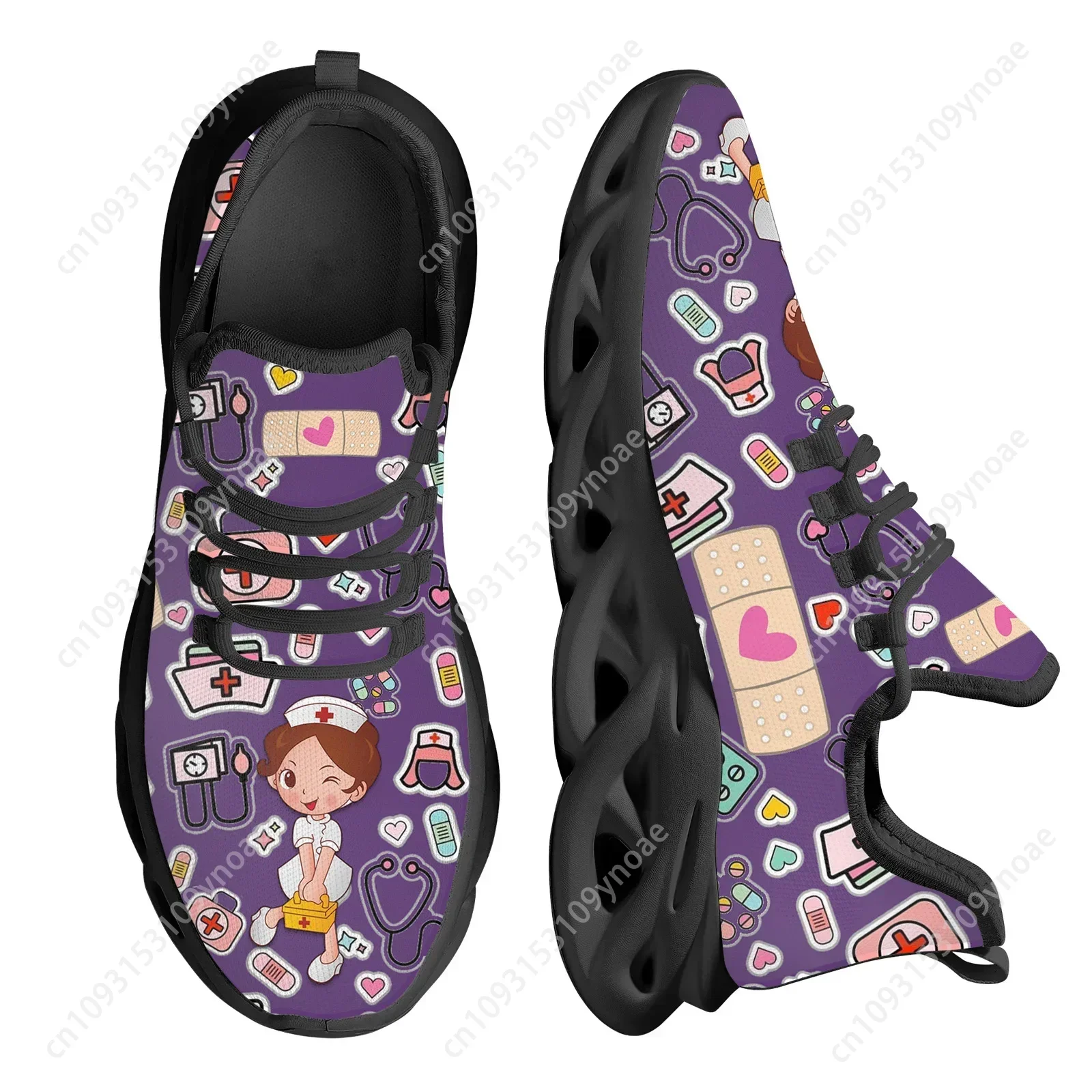 

Nurse Girls Pattern Shoes Women Casual Sneakers Non-Slip Running Shoes Hospital Surgical Medical Print Platforms