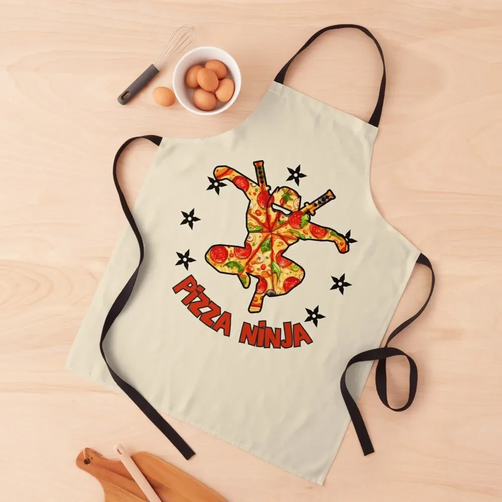 

Pizza Ninja Funny Design Apron Chef Uniform Chef Uniform Women Bib For Kitchen Chef Uniform For Men Apron