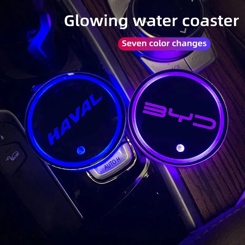 

Car Luminous Water Cup Coaster Led Atmosphere Light for Chevrolet Accessories Colorado Cruze Spark 2019 Captiva Malibu Trax Aveo