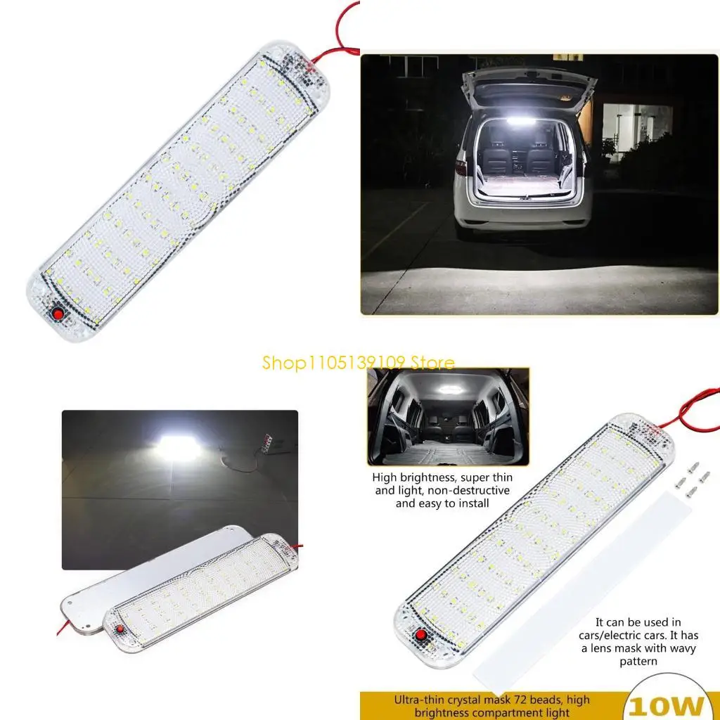 

P5ED Vehicle Car Interior Light Dome Roof Ceiling Reading Trunk Car Light Lamp 72 LED