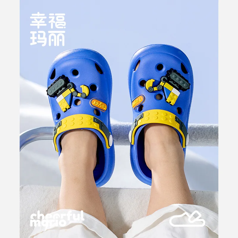 

Children's slippers, summer baby beach shoes, children's anti slip cool slippers, boys' indoor boys' perforated shoes