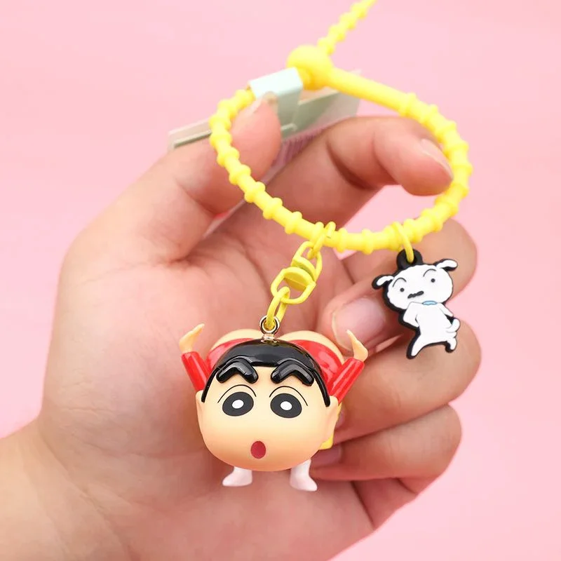 Anime Crayon Shin-chan Cute Figure Keychain Couple Kawaii Style Backpack Pendant Bag Charm Backpack Decoration Car Lovers Gifts