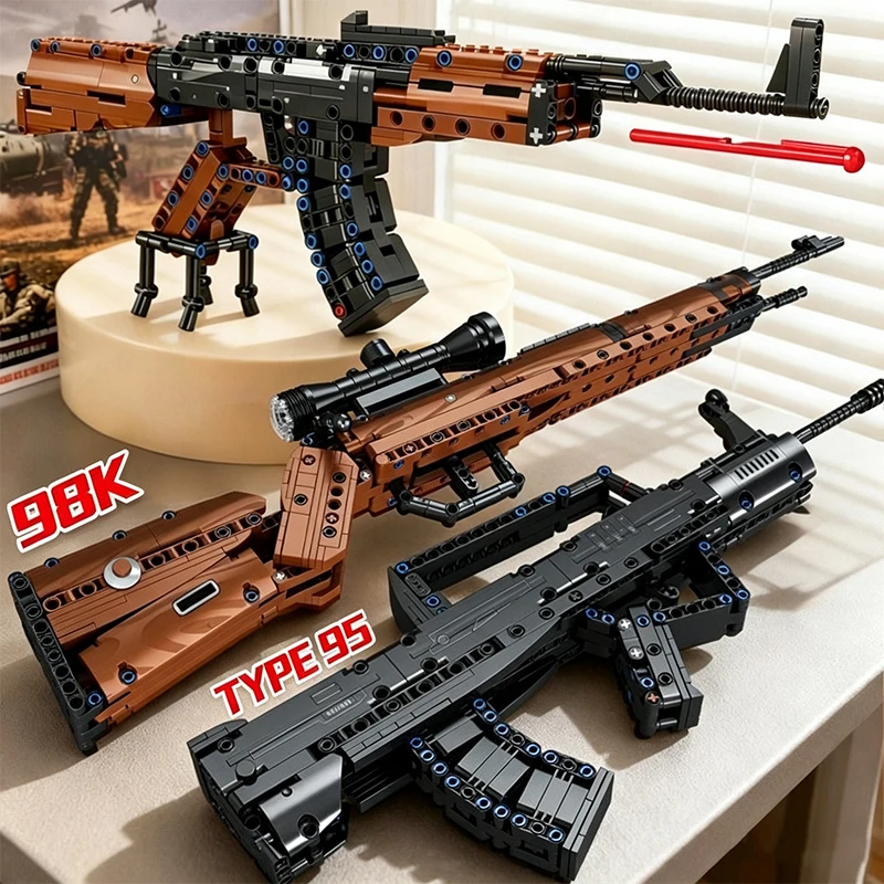 98K Building Block Gun Toy Gift For Boys Sniper Rifle Assault Rifle DIY Building Toy Kids Toy Birthday Gift Christmas Gift