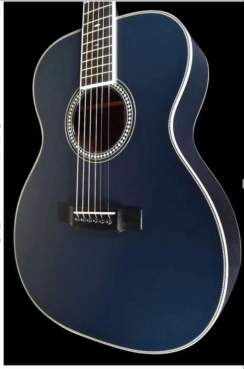 

Handmade Guitarra OM navy blue CUSTOM acoustic 6 Strings ECHF ERIC CLAPTON signature guitar