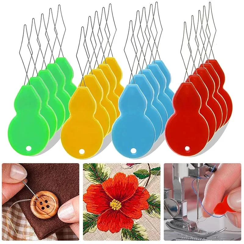 10-100Pcs Needle Threader Elderly Guide Easy Device Thread Punch Needle DIY Sewing Tools Handmade Sewing Accessories