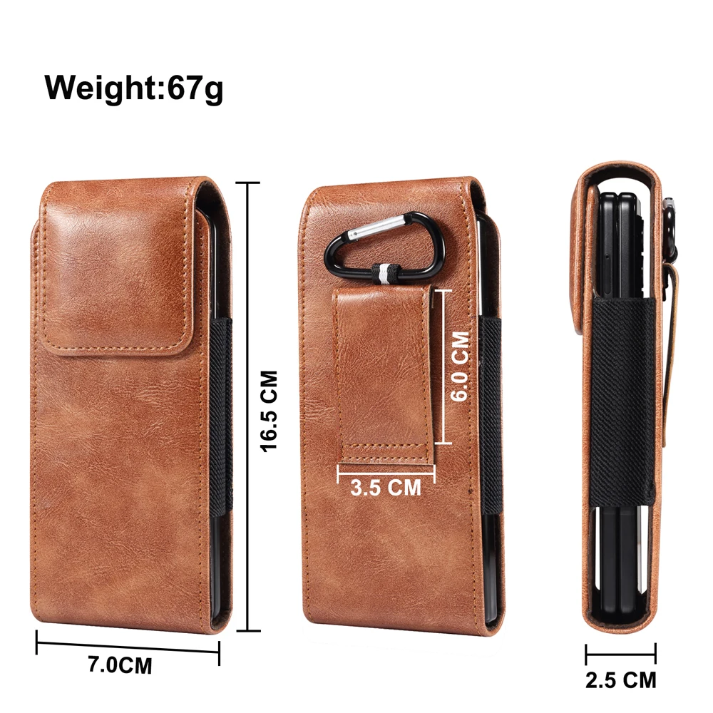 Universal Mobile Phone Waist Bag for Samsung Galaxy Z Fold 4 3 2 5g W22/W20/W2022 Belt Clip Holster Flip Case For Huawei MATEX2