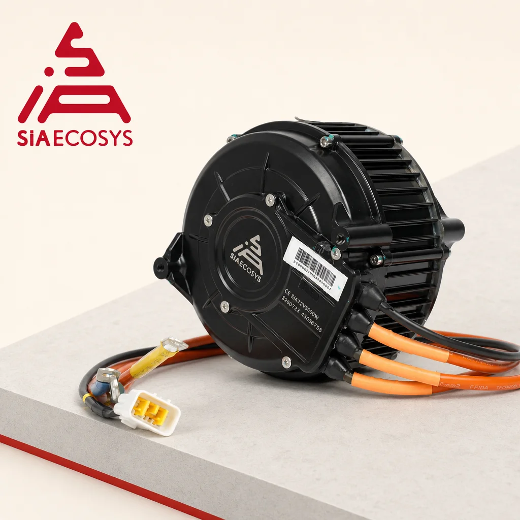 QSMOTOR QS165 V2 5000W 35H 72V PMSM Mid Drive Motor with Hall Sensor and Encoder for Electric Motorcycle Powertrain Upgrade Kit