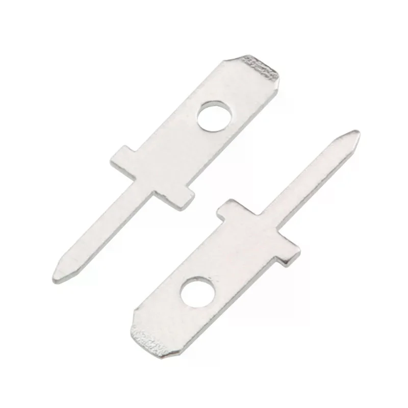 50pcs 2.8 Inserts Plug Spring Terminal PCB Solder Lug Thickness 0.8mm One Legs ,PCB Welding Sheet