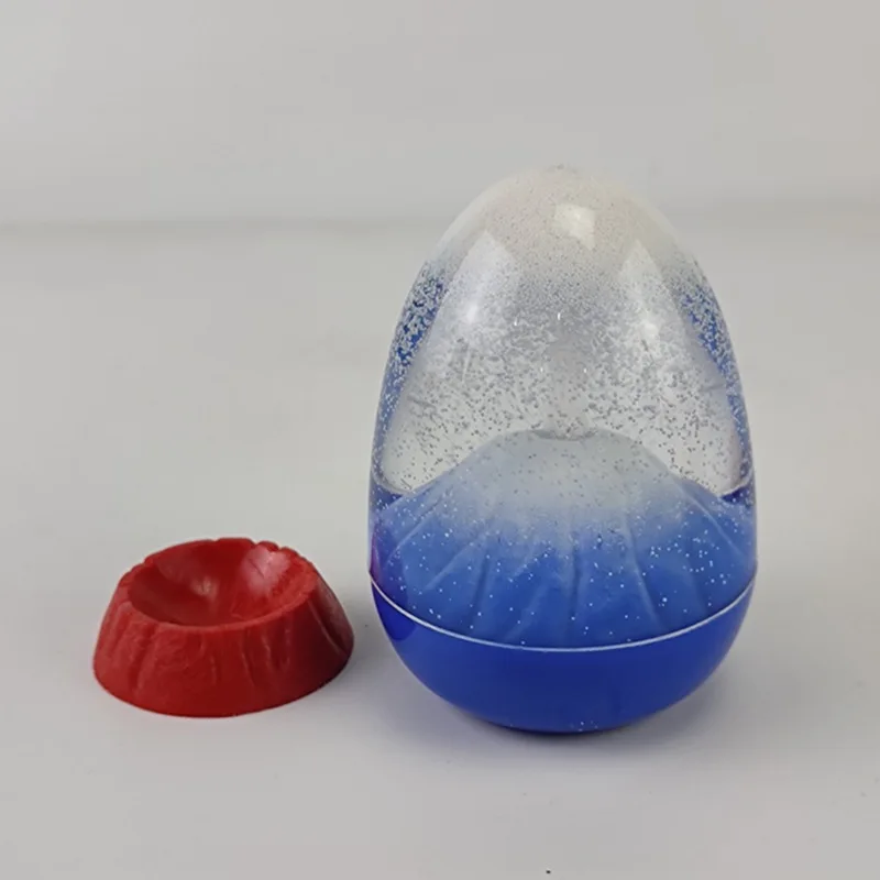 Acrylic Liquid Hourglass Eggshell Volcano Eruption Floating Sand Feature Timer Home Decoration