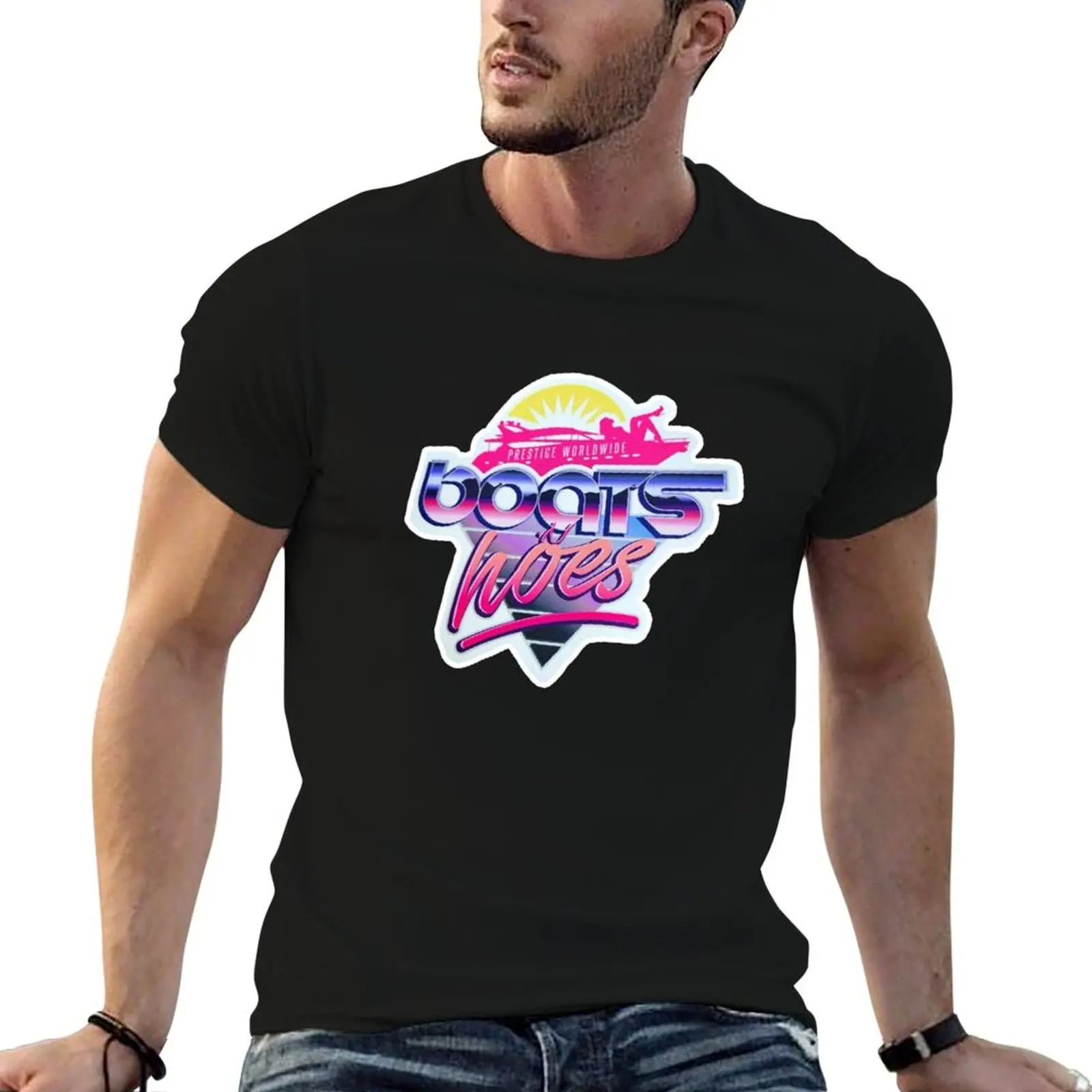 Boats n' Hoes Prestige Worldwide Funny Cool Boats and Hoes Movie Quote Boats and Ho's Gift T-Shirt