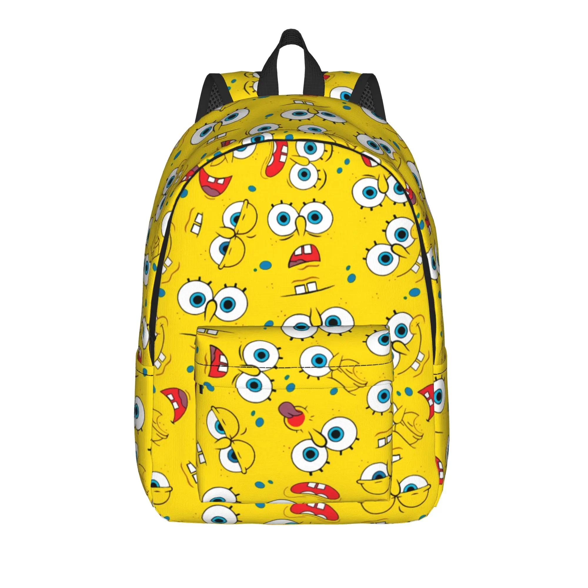 S-SpongeBobed Tiny Yellow Eyes All Over Tile Backpack University Backpacks Unisex Designer Lightweight School Bags Rucksack