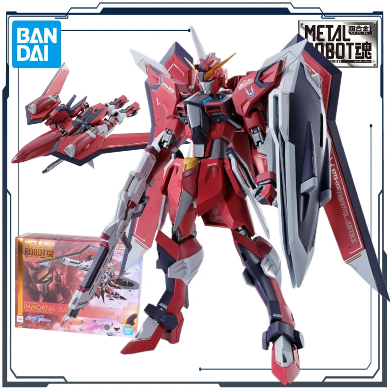 

Оригинальная металлическая фигурка BANDAI ROBOT SPIRITS <SIDE MS> STTS-808 IMMORTAL JUSTICE GUNDAM, коллекционная модель для мальчиков, подарок