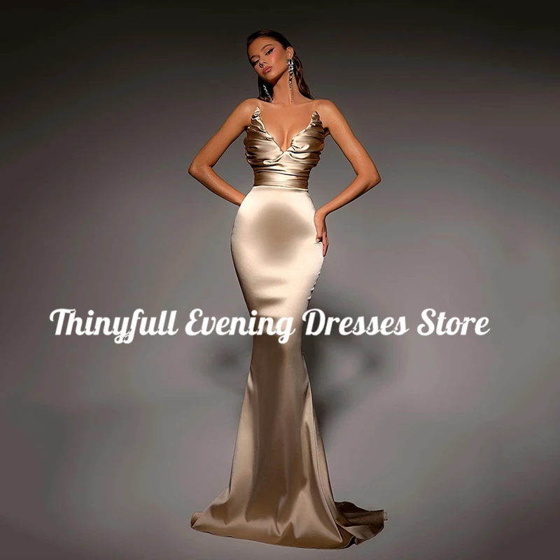 Thinyfull Sexy Mermaid Prom Dresses Formal Sweetheart Floor Length Evening Dress Women Night Cocktail Party Prom Gown Customized