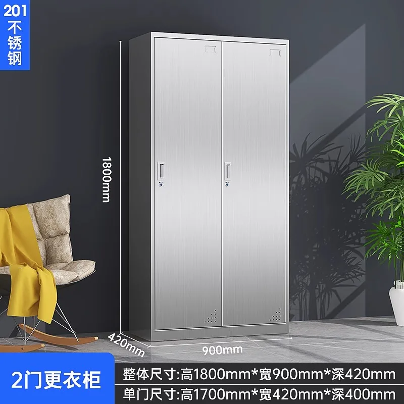 Stainless steel locker staff bathroom locker multi-grid shoe cabinet multi-door sideboard canteen cupboard customization