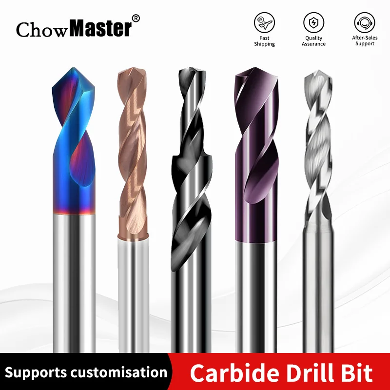 Customized Carbide Drill Bit Spotting/3D/5D/Step Tungsten Carbide Drill Bits 1-20mm for Metal CNC Drilling Tools