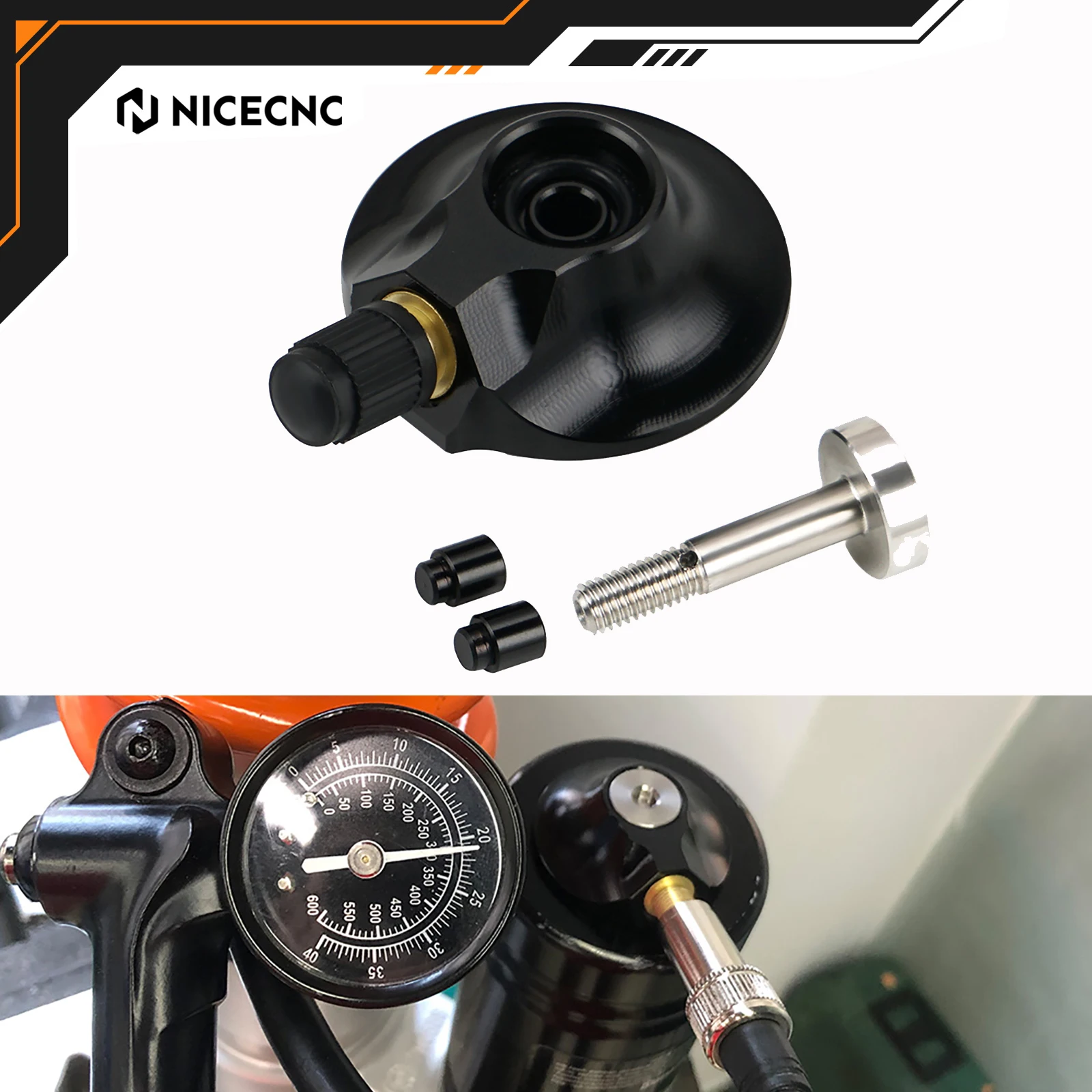 

NICECNC For KTM EXC 300 2007-2016 SX125 EXCF 350 SXF 450 XCW 500 For Husqvarna TE300 FE350 FE501 58mm Rear Suspension Gas Valve