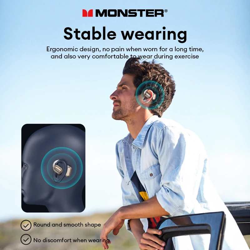 Monster-auriculares inalámbricos MH22156 originales, cascos con Bluetooth 5,4, modo Dual, batería de larga duración, impermeables IP5X, deportivos