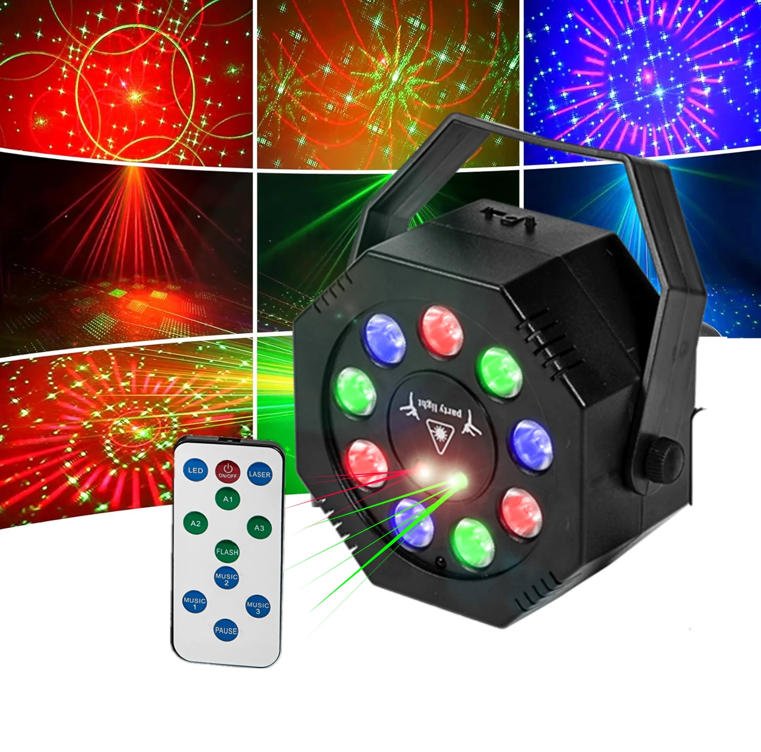 

Sound Activated Rgb Led 灯 with Remote Control and Sound Activated Dj Lights Strobe Light for Birthday、 Wedding、 Home、 Party