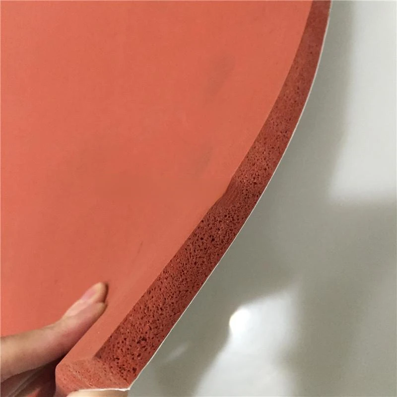 Adhesive Silione Foam Rubber Sheet 300x300x10mm, Closed Cell Silicon Sponge Sheet for Heat Transfer, Red Color