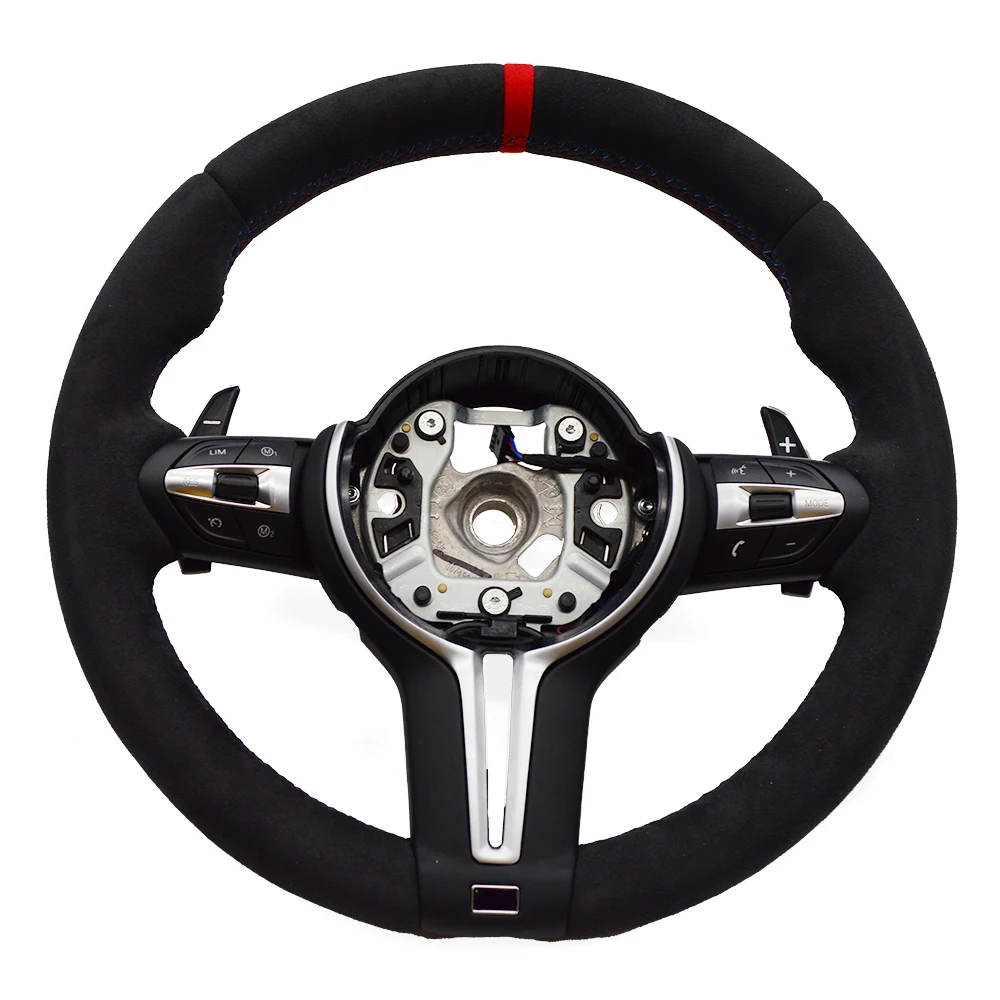 For BMW 1 3 4 5 M series F20 F30 F31 F35 F10 F11 F18 E90 E91 E92 E93 G3 Alcantara leather punch Steering wheel Various style