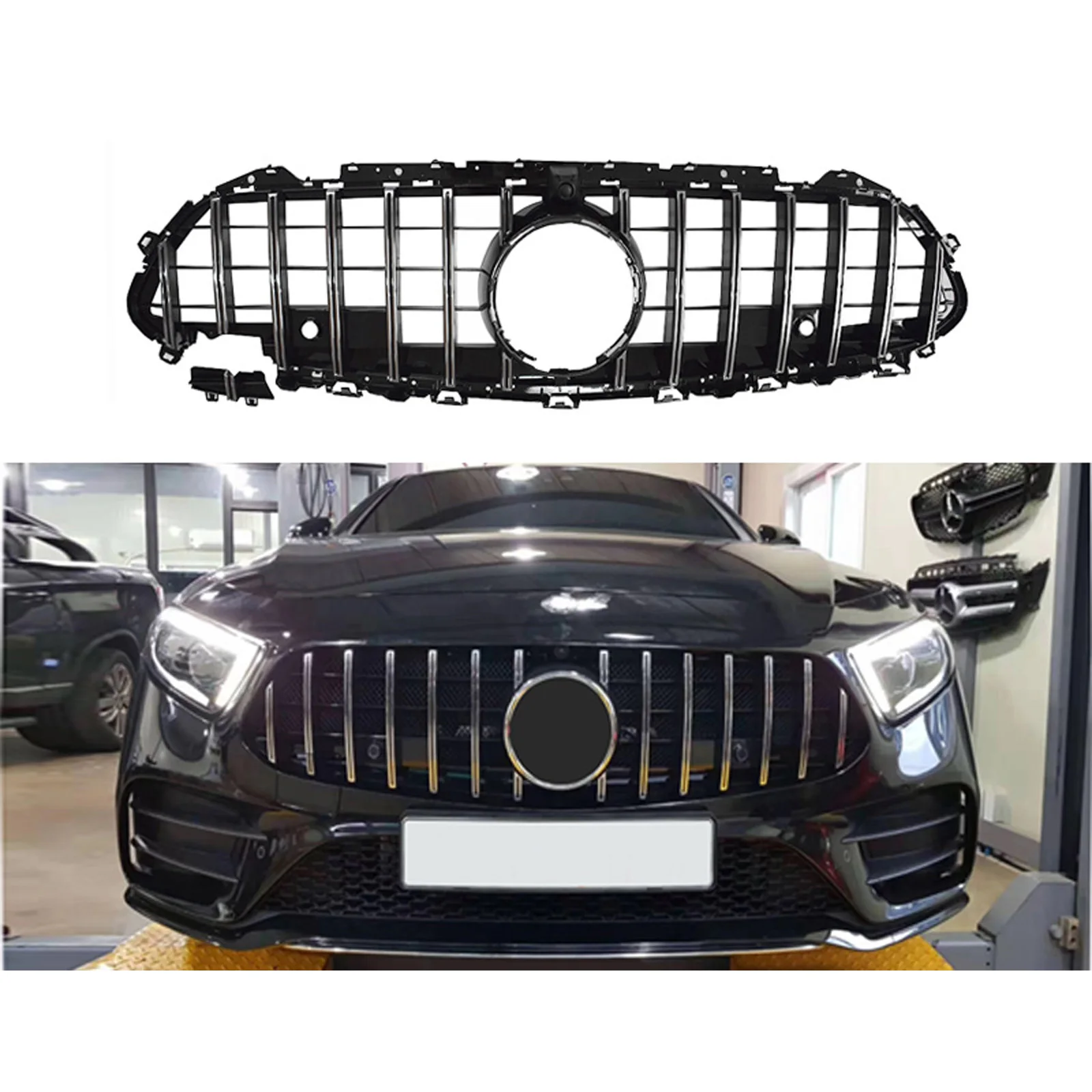 Facelift Auto Front Grille for W257 C257 X257 CLS Class 2019 2020 2021+ CLS300 CLS350 CLS450 CLS500 4Matic