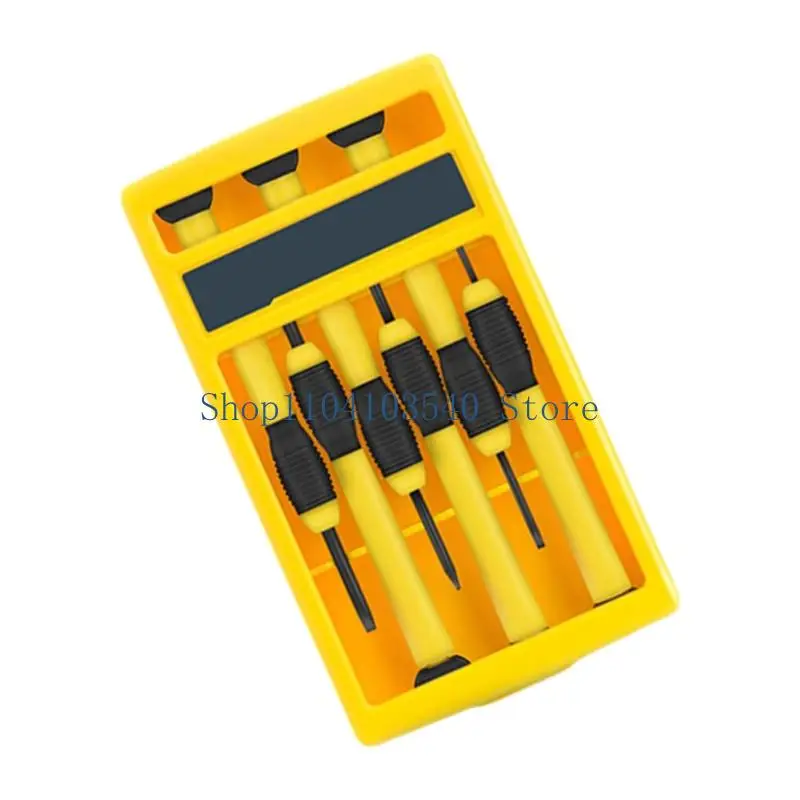 02DC 6Pcs Multifunctional Small Screwdriver,Steel Screwdriver Hand Tool for Eyeglass, Sunglasses, Electronics