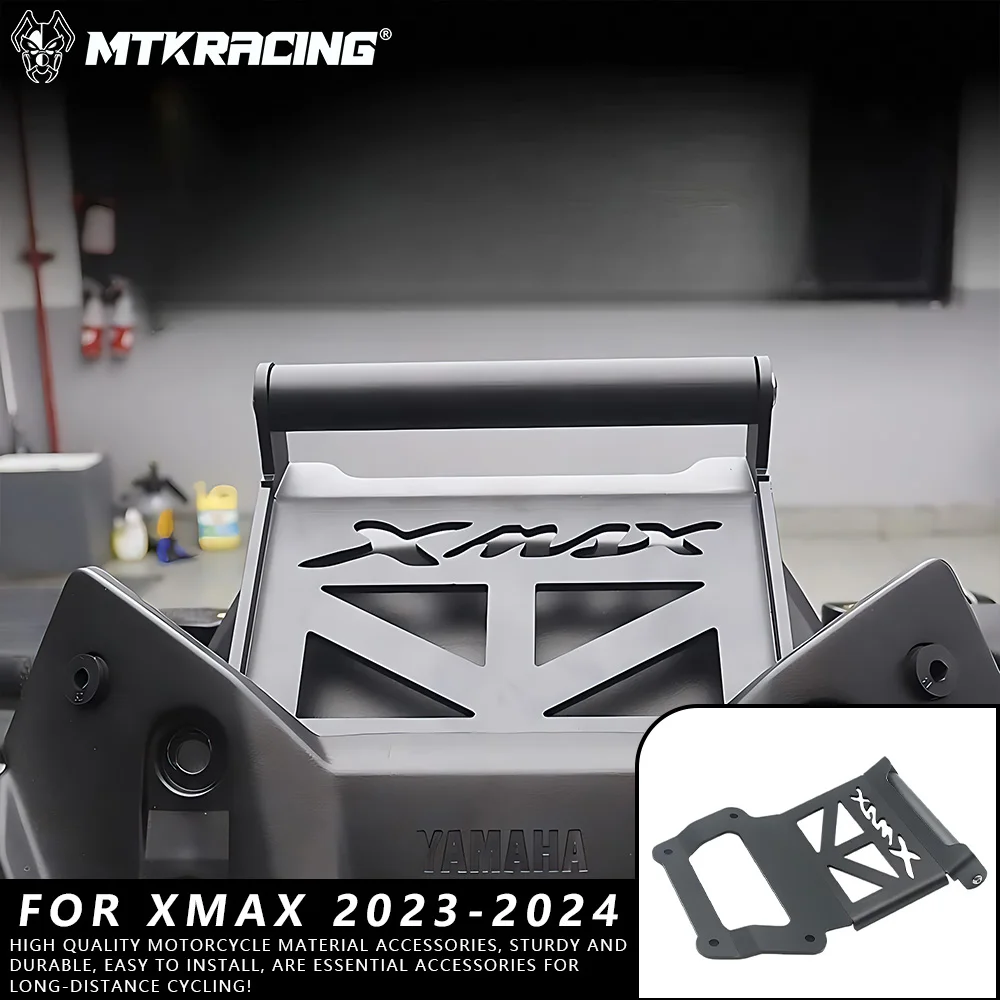 

MTKRACING For YAMAHA XMAX 2023-2024 Motocycle Front Phone Holder Mobile Navigation GPS Bracket Stand Plate Support