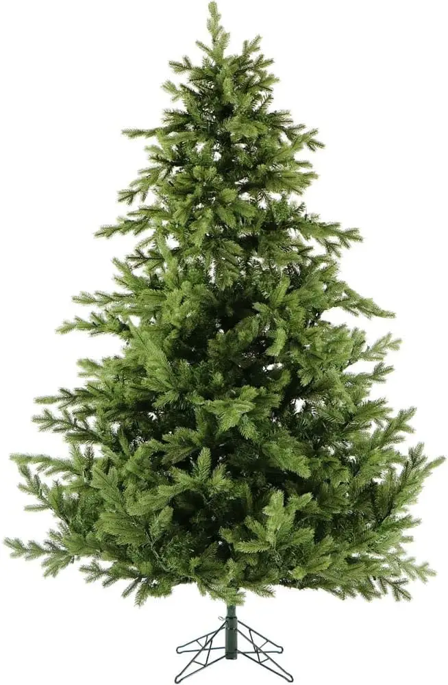 

6.5-Ft. Foxtail Pine Artificial Christmas Tree with Stand and No Lights, Unlit Foldable Fake Tree with Realistic Foliage