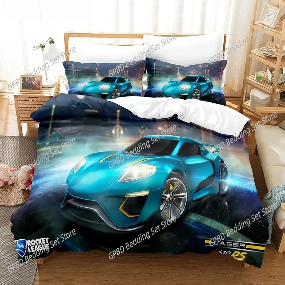 

New Rocket League Bedding Set Bedspread Single Twin Full Queen King Size Car Rocket League Bed Set Kids Boy Bedroom Duvet Cover