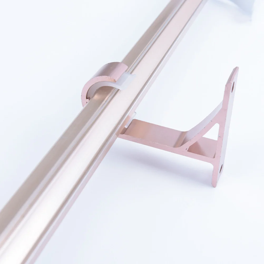 

2pcs Curtain Brackets Aluminium Alloy Mounting Hooks For Curtain Rods Wall Fixation Heavy Duty Modern Style Rose Gold